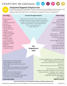 Graphic: Screenshot of Integrated Supports Star Worksheet, focused on the topic of employment