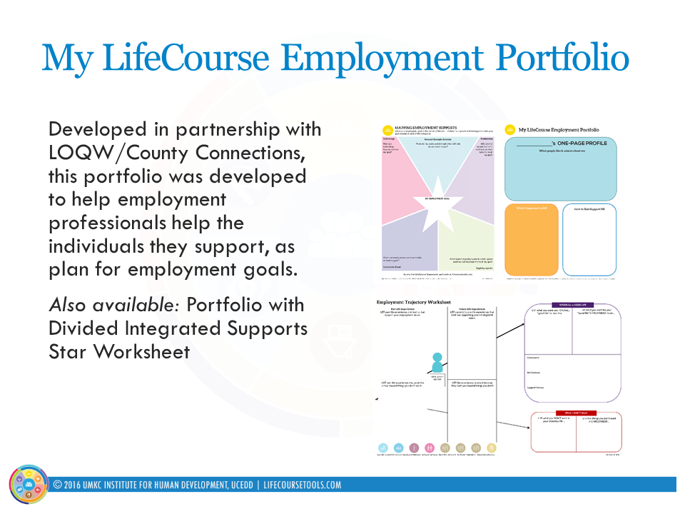 my lifecourse portfolios available at lifecoursetools com what is an employment portfolio