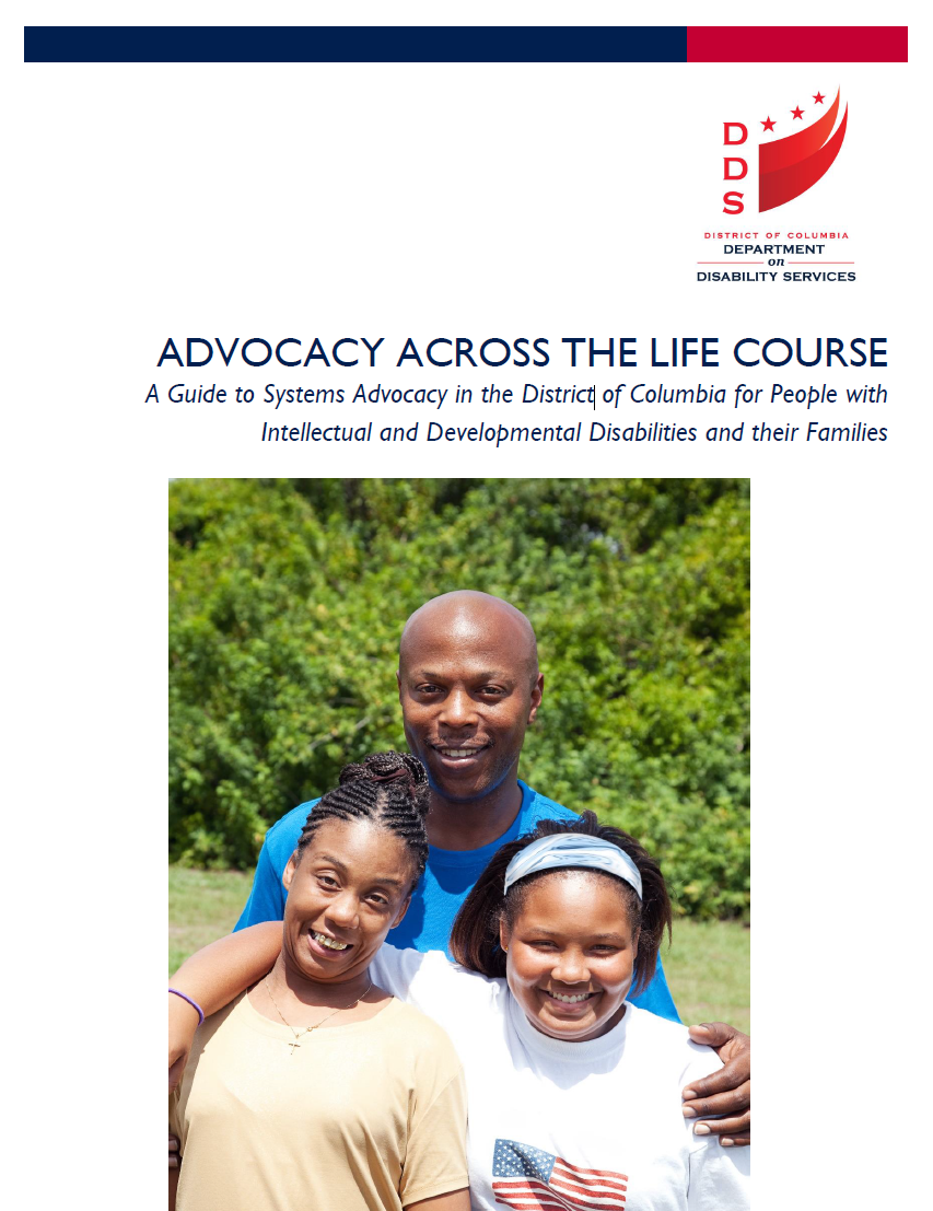 Graphic: Screenshot of cover from DC's Advocacy across the LifeCourse guide