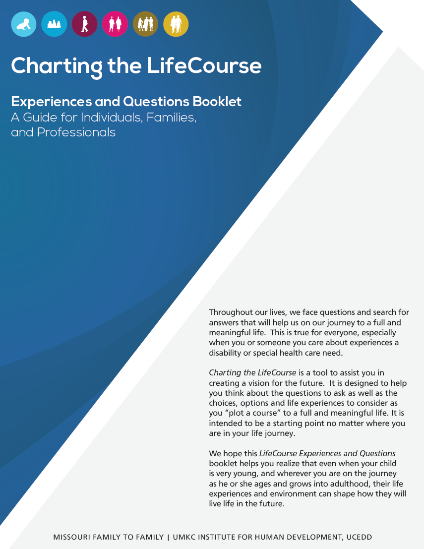 Graphic: Screenshot of Cover of LifeCourse Experiences and Questions Booklet
